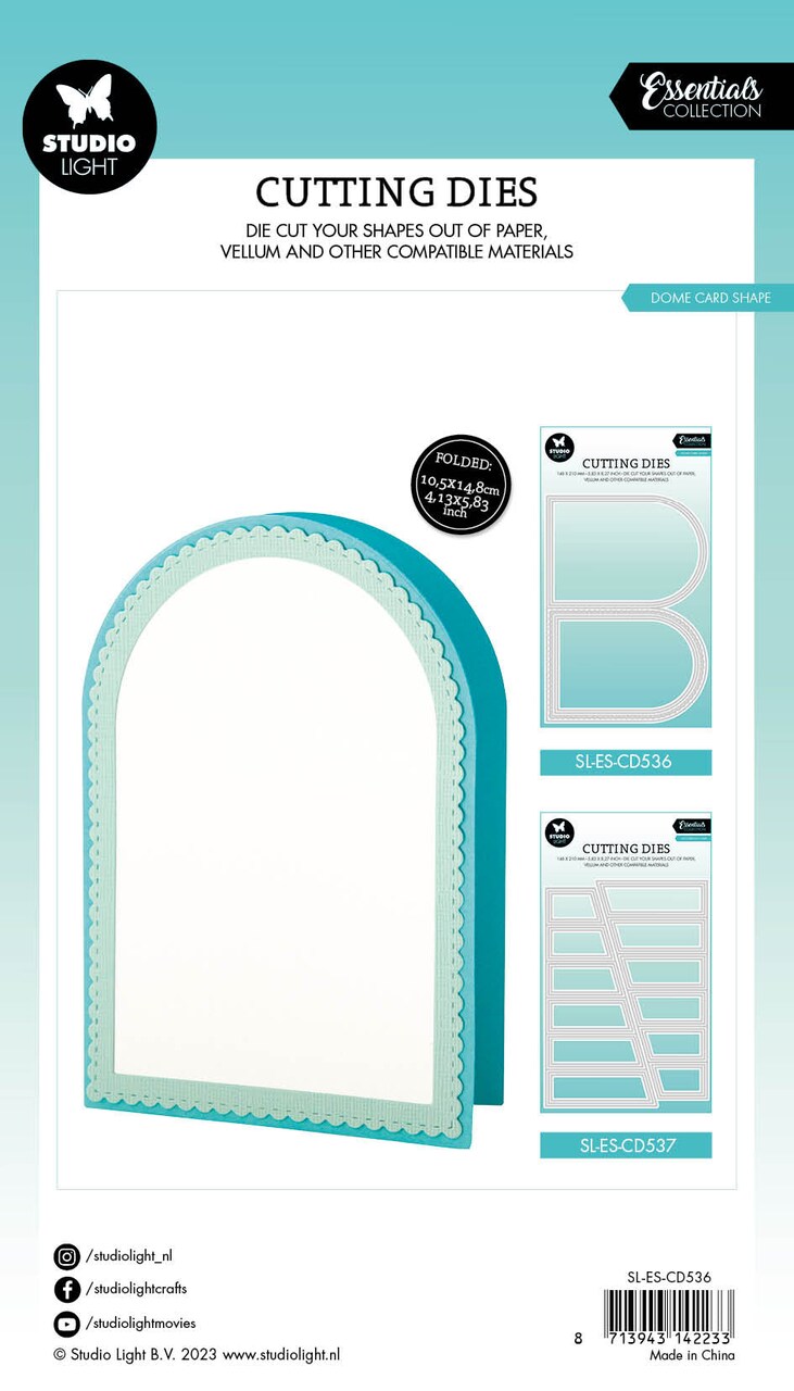 Studio Light SL Cutting Dies Card Shape Dome Essentials 148x210x1mm 6 PC nr.536